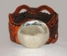 Lederg�rtel, Makrame� braun/orange